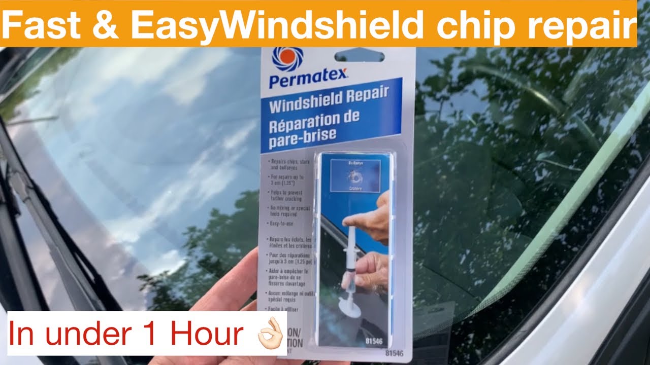Windshield Bot Patch Fast easy windshield chip repair using PERMATEX windshield repair kit ...