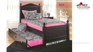 Ashley Jaidyn Twin Poster Bed With Trundle B150TTB | KEY Home