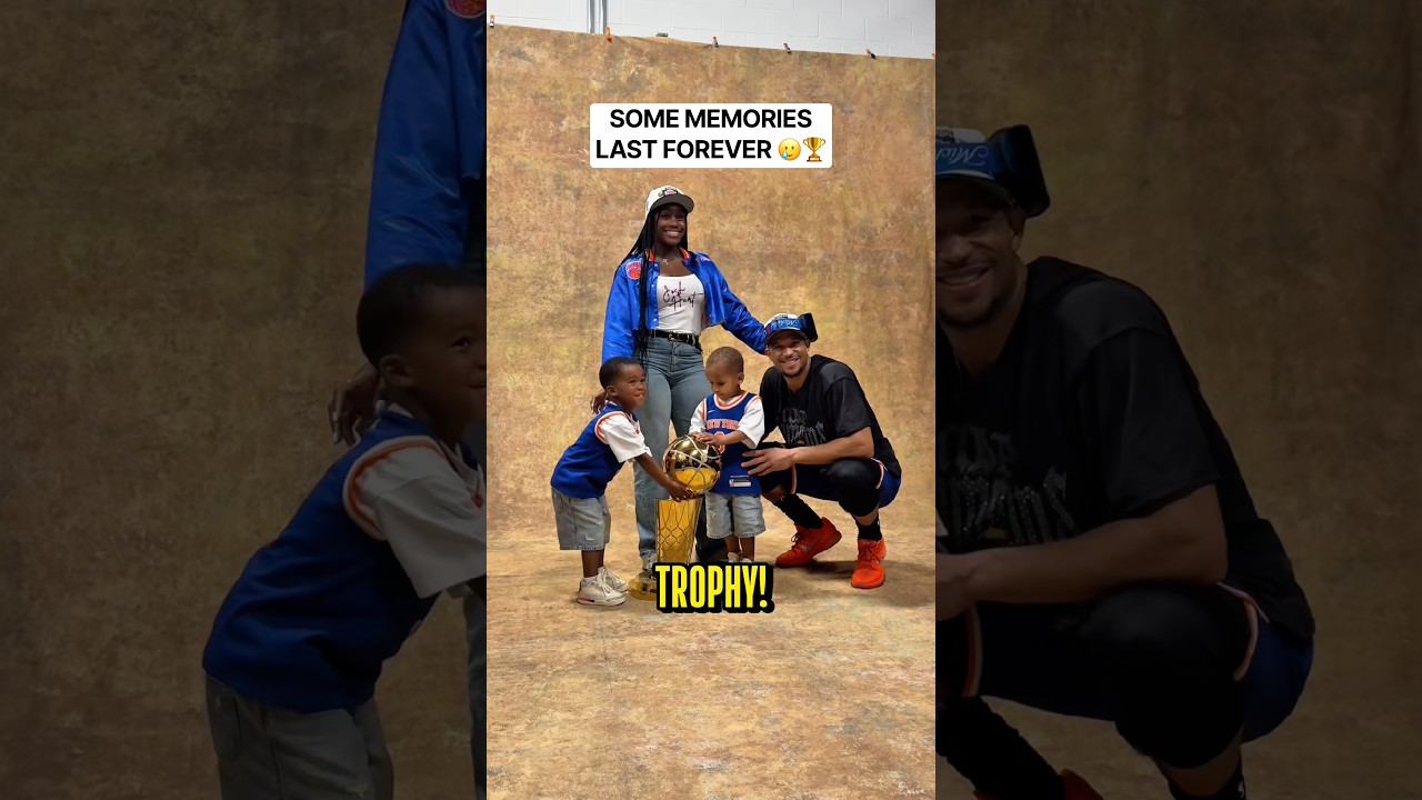Josh Hart and Family Take Photos after the Knicks win the NBA Finals