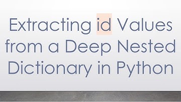 Extracting id Values from a Deep Nested Dictionary in Python