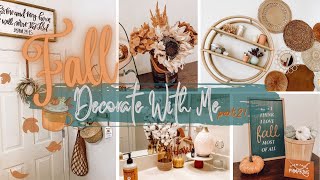 🌾 FALL DECORATE WITH ME! | PART 2: LIVINGROOM + DININGROOM + BATHROOM! | COZY NEUTRAL FALL DECOR