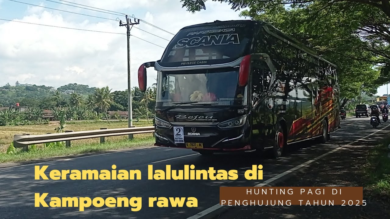 Raminya laluintas di depan obyek wisata kampung rawa,Ambarawa pagi ini