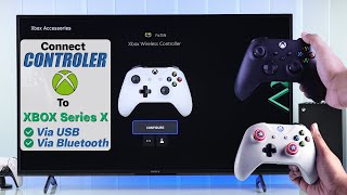 Xbox Series X: How to Connect Second or New Controller! [Wired or Wirelessly]