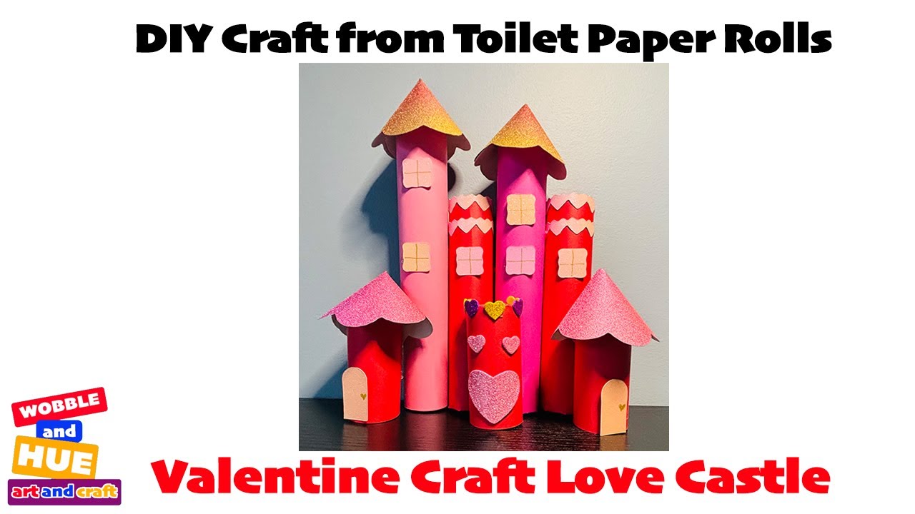 DIY Valentine’s Day Castle!❤️ Easy Toilet Paper Roll Craft for Kids 