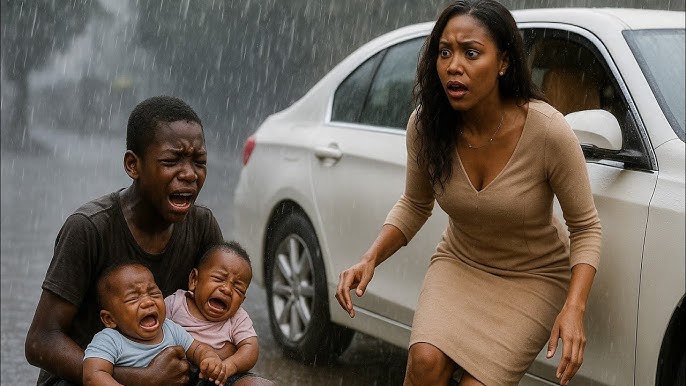 Billionaire Lady Sees A Boy Begging In The Rain With Twin Babies, What She  Discovered Made Her Cry