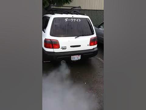 2001 subaru forester exhaust - YouTube