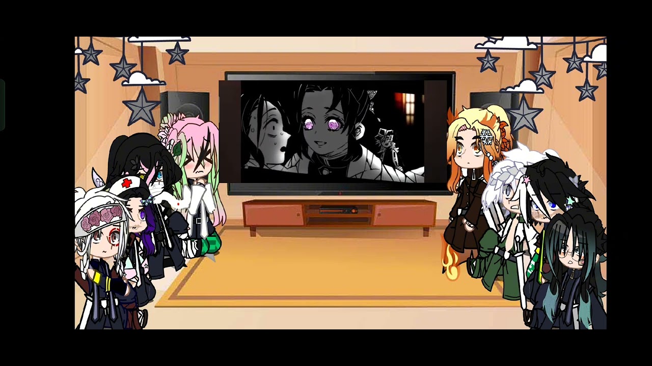 Pilares reaccionan a {shinobu vs douma kyba rap} (Primer video)