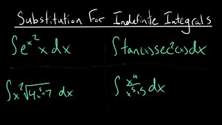 U-Substitution For Indefinite Integrals