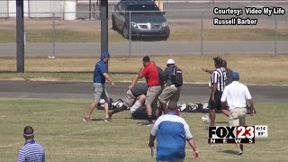 Fight breaks out between third grade football coaches during game in Bixby