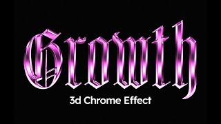 3D Text Chrome Photoshop Tutorial (+ FREE TEMPLATE) 2025