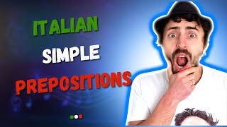 ITALIAN SIMPLE PREPOSITIONS explained: PREPOSIZIONI SEMPLICI #shorts