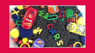 Cars Toys Color Sort Sensory Bin - So Fun for Preschool Kids!