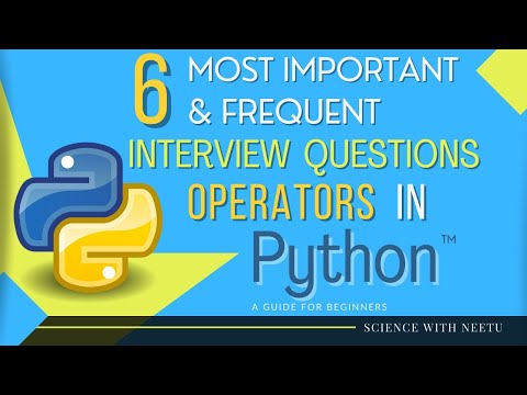 Most Frequent asked Important interview Question and Answer for Operators in Python (Hindi)