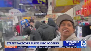 Street takeover turns into looting in Compton