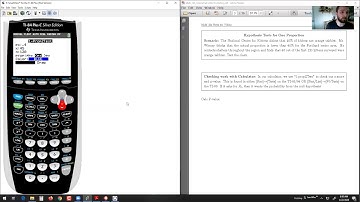 Hypothesis Tests for 1-Proportion TI-83/84, TI-89, GeoGebra