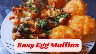 EASY EGG MUFFINS  CHEESE AND PEPERAMI AND VEGETABLE MUFFINS