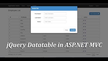 JQuery Datatable Part 1
