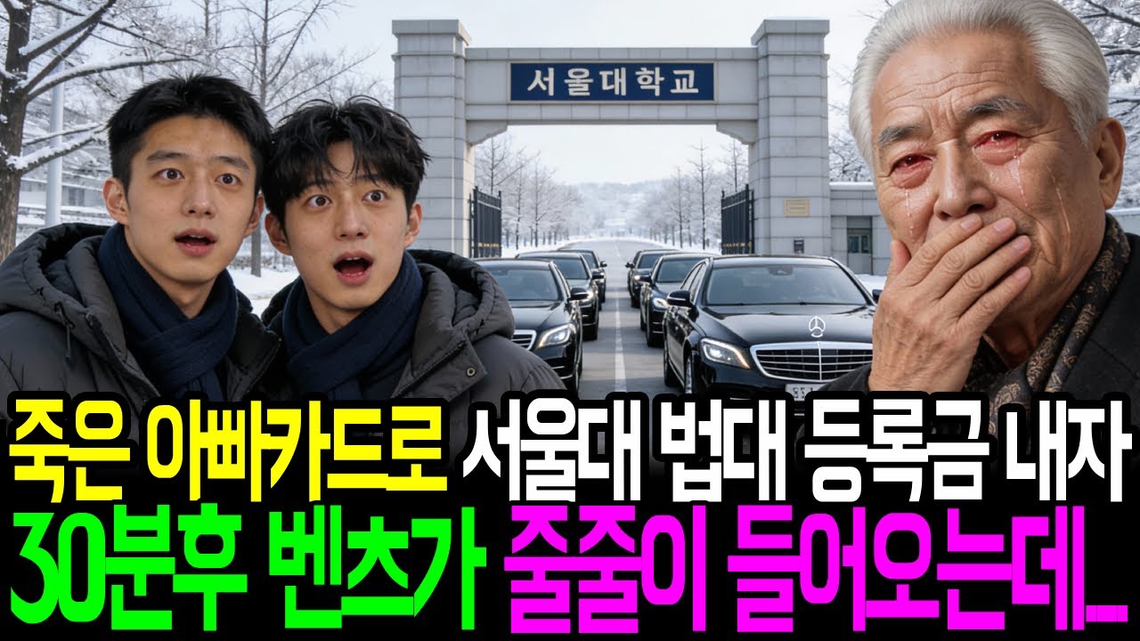 죽은 아빠카드로 서울대 법대 등록금 내자 30분후 벤츠가 줄줄이 들어오는데...ㅣ시니어사연ㅣ인생사연ㅣ감동사연ㅣ오디오북