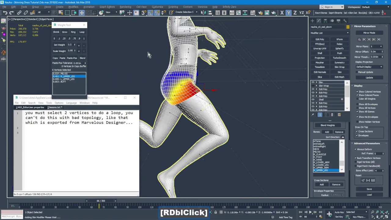 Skinning a garment for Second LIfe using 3ds Max part 2 YouTube