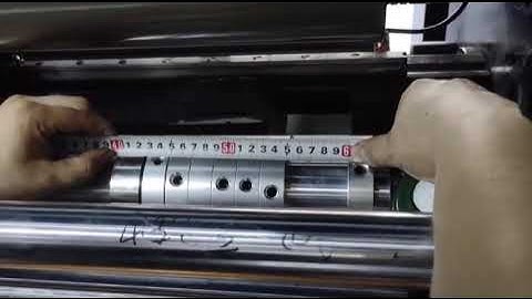 Semi automatic knife positioning system#rewinder #rewindingmachine #slitterrewinder