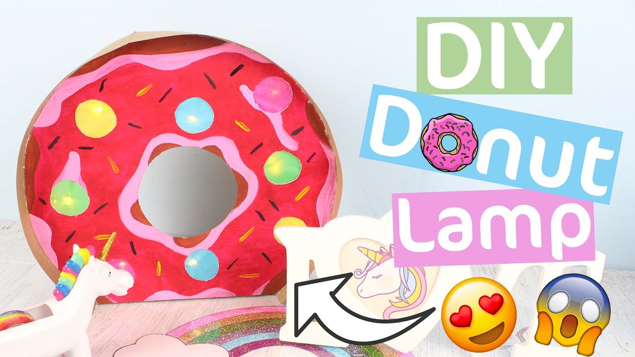 DIY Room Decor - DIY DONUT LAMP - Easy DIY Room Decor Craft Idea