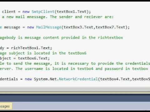 Tutorial how to create a mailer using C# on Visual Studio