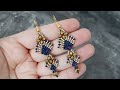 Boncuktan Şık Küpe Yapımı. Stylish Earrings Making  From Beads. Beading Tutorial