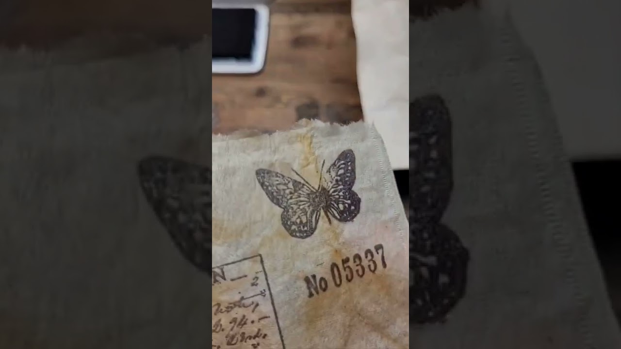 Used tea bags to make ephemera/pockets