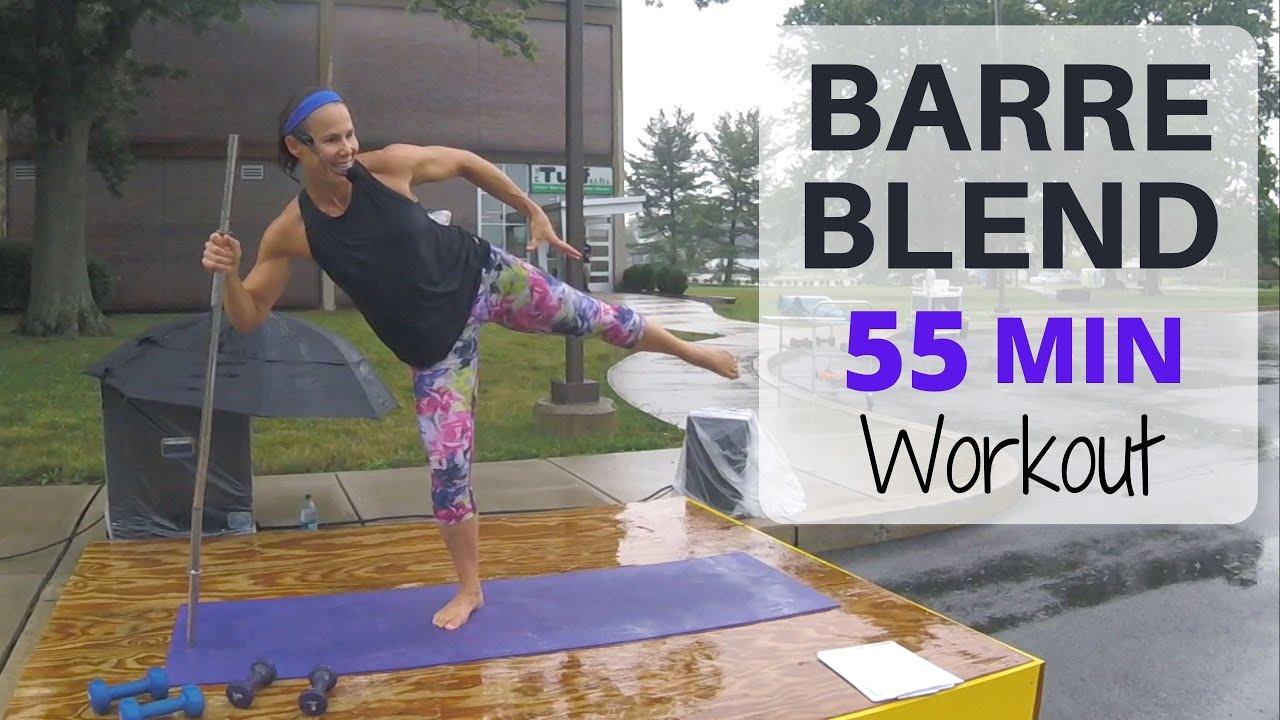 BARRE BLEND Workout at HOME 55 Minutes Cardio & Strength YouTube