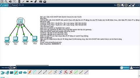 Bài Lab 4: [Networking] Cấu hình DHCP trên Switch Cisco cho các VLAN