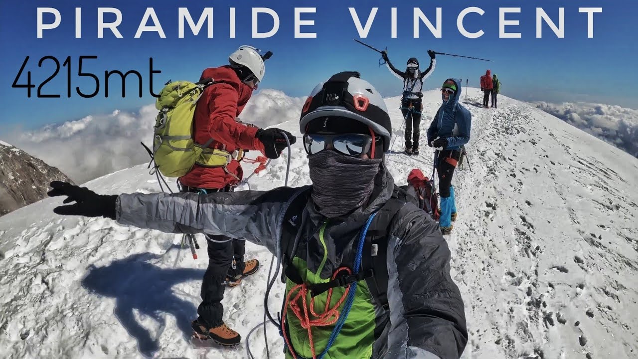 PIRAMIDE VINCENT 4215MT VIA NORMALE DA INDREN ALAGNA MONTE ROSA