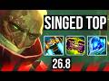 SINGED vs GAREN (TOP) | KR Master | 26.8