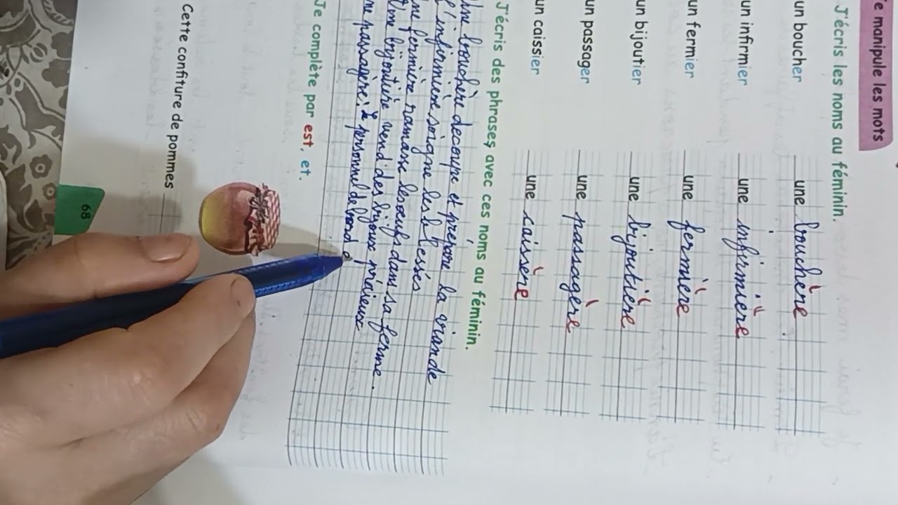 5eAP:p68/69(cahier d'activités).Le féminin des noms et des adj en er/ier.