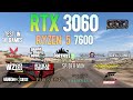 Rtx 3060  ryzen 5 7600  test in 14 games  ryzen5 7600 non x gaming test