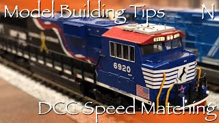 Model Building Tips DCC Speed Matching N Scale
