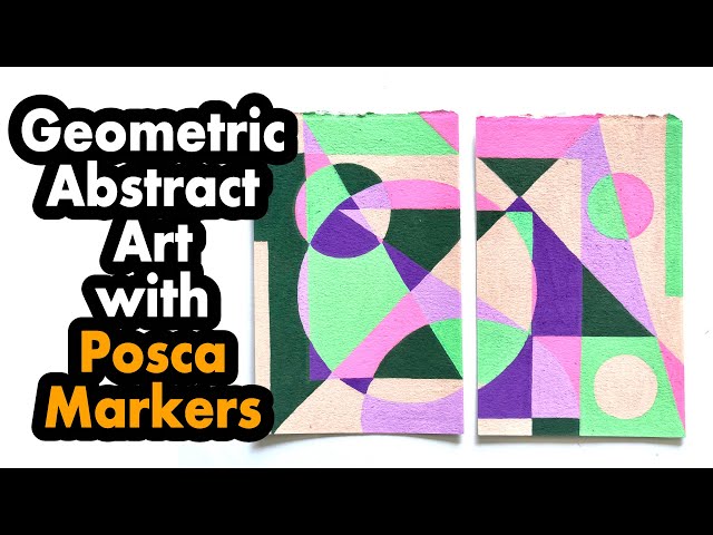 Geometric Abstract Art with Posca Markers, Pattern Design, Surface Design