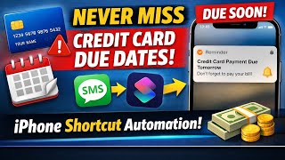 iPhone Automation: Credit Card Due Date Reminder from SMS (No Apps Needed) screenshot 4