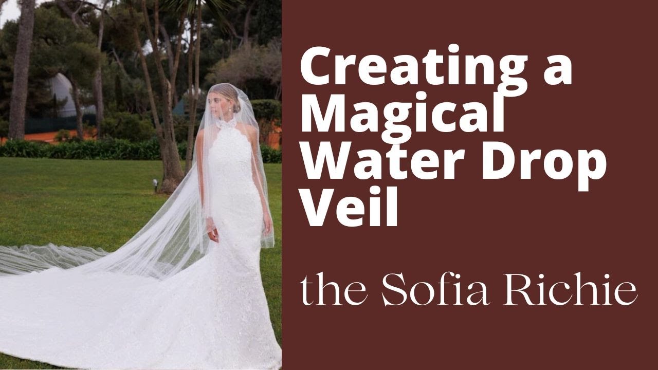 DIY Sparkling Water Droplet Bridal Veil Inspired by Sofia Richie's