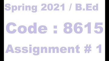 AIOU Solved Assignment No 1 Code 8615 spring 2021 | Baloch Academy