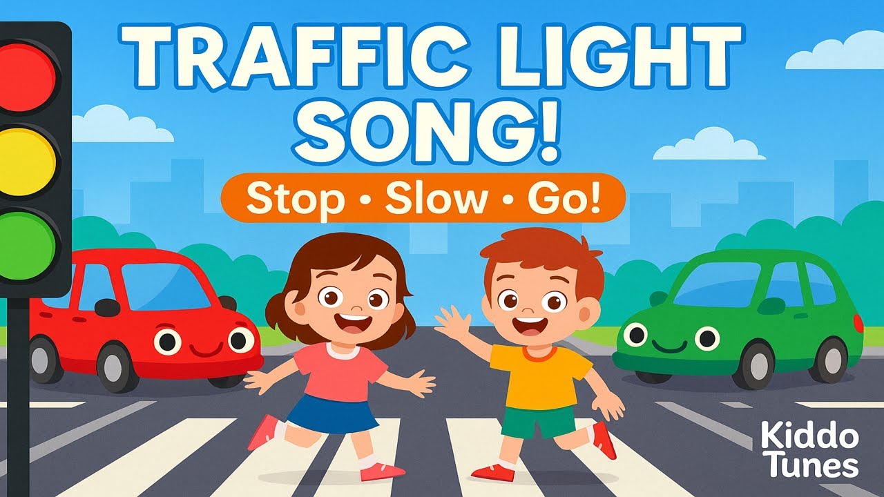 🚦 Traffic Light Song for Kids | Learn Colors & Road Safety | Preschool Learning Music 🚗