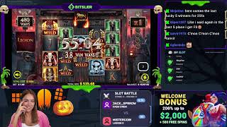 Кадр из ролика «Bonus Opening ⚔️Slot Battles⚔️🏆10$ Giveaway💰25x25 Freespins Giveaway😍Exclusive Welcome Offer 200%…»