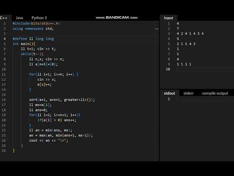 C  Two Teams Composing Solution   Codeforces Round 634 Div  3