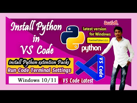 Run Python in Visual Studio Code Latest Ver 2024 l l Install  Python and VS Code