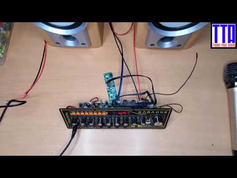 Video Test mạch loa kéo reverb mini V502-HT, Hướng dẫn cắm... - youtube