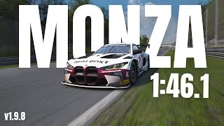 MONZA HOTLAP + FREE SETUP | BMW M4 GT3 | 1:46.1 | Assetto Corsa Competizione v1.9.8