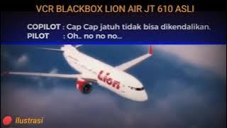 Rekaman CVR Blackbox Pesawat Lion Air JT 610