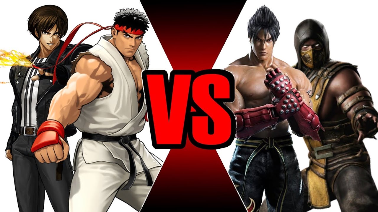 Ryu (Street Fighter) & Kyo Kusanagi (The King of Fighters) vs. Jin ...