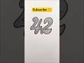 42 Number 3D Drawing 😲 Easy Pencil Shading Trick#youtubeshorts #art #shortsfeed #viralvideo