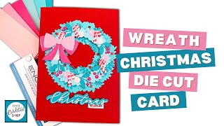 Wreath Christmas Die Cut Card