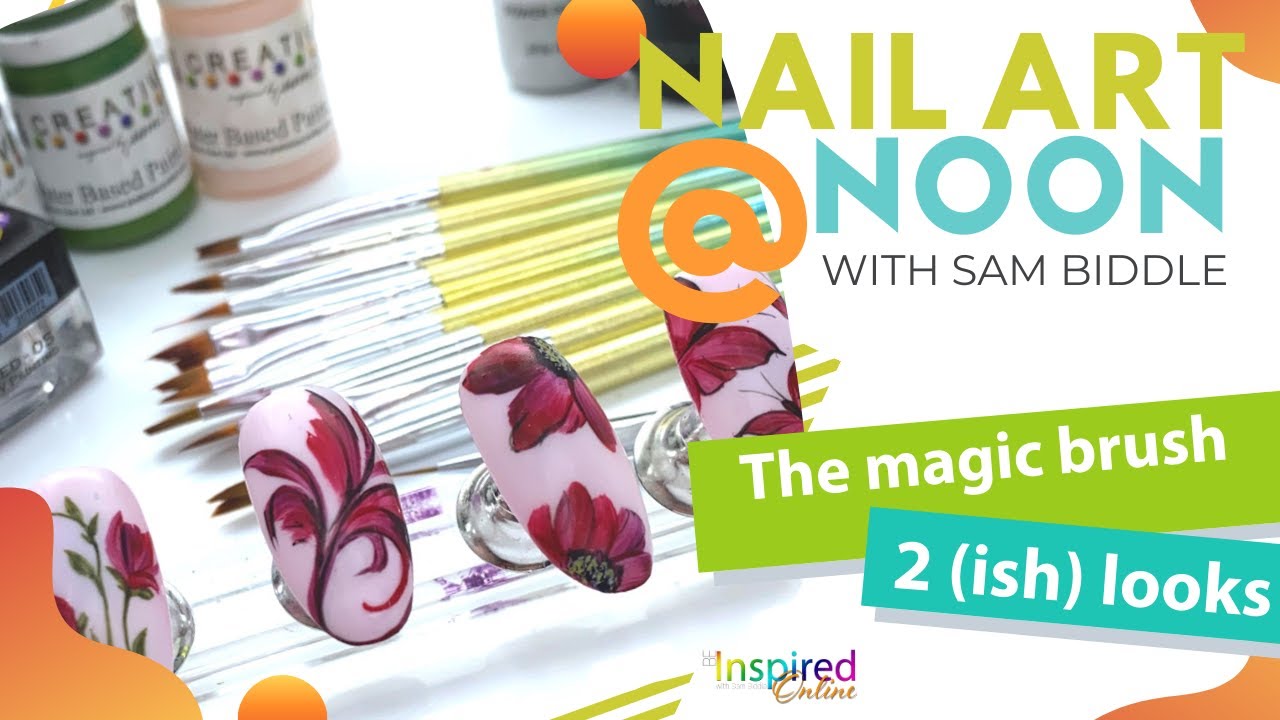 Magic Brush Set Flowers & Filigree Nail Art Class Nail Art Noon